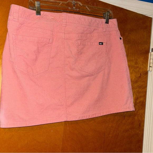 Women Vineyard vines pink ombre corduroy skirt size 12 with pockets ladies - Picture 3 of 5
